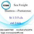 Puerto de Shantou Consolidación de LCL a Puntarenas